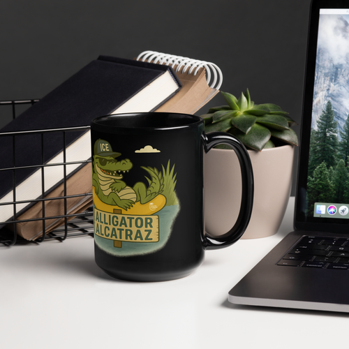 Alligator Alcatraz- Black 15oz Mug