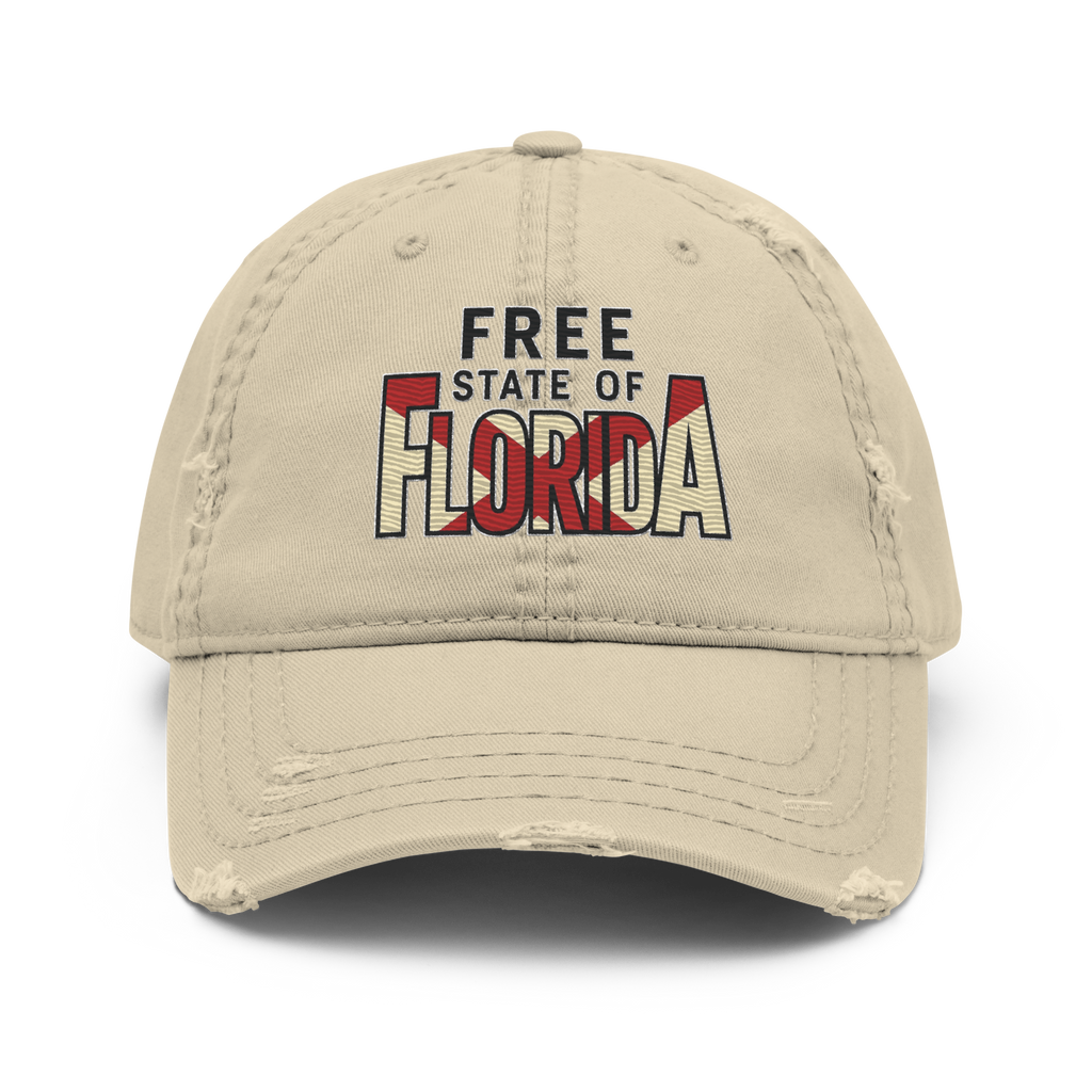 Free State of Florida - Rugged Hat Embroidery